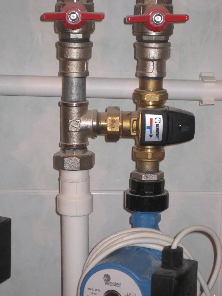 Термостатические смесительные клапаны, принцип работы, схемы подключения.