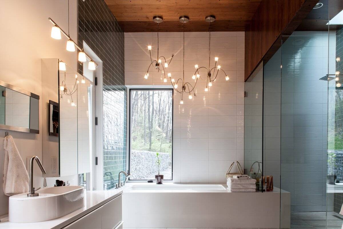 Освещение в ванной комнате: фото и общие рекомендации