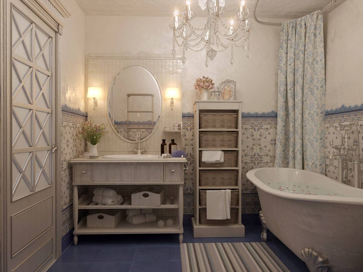 Ванная в стиле прованс: идеи как оформить в провинциальном стиле ванную комнату (100 фото)