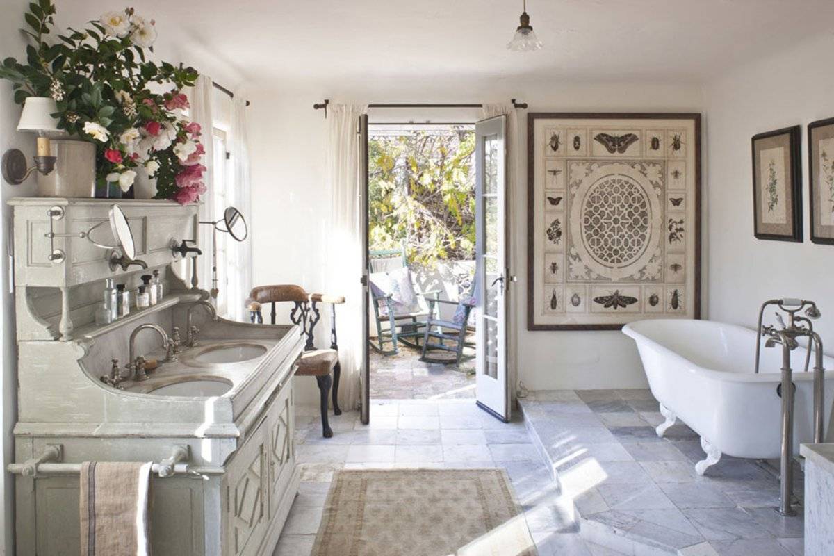 Ванная в стиле прованс [62 фото] красивые идеи дизайна