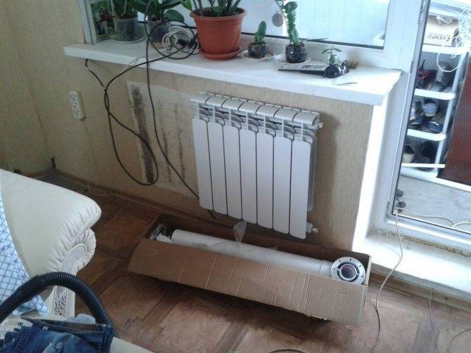 Как сделать отопление на балконе обогревателем, теплым полом