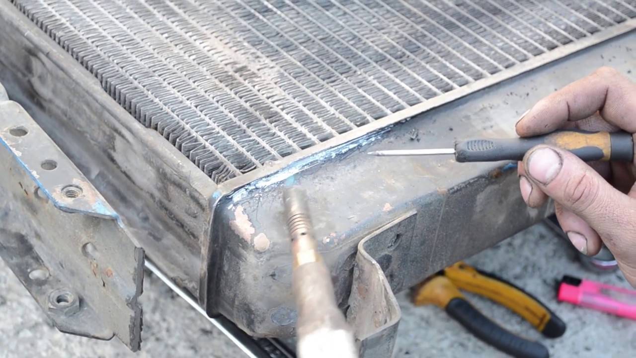 Пайка алюминиевого радиатора автомобиля оловом своими руками