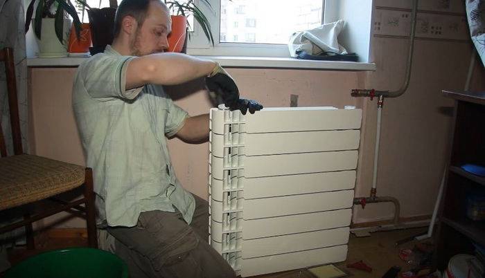 Монтаж алюминиевых радиаторов отопления своими руками