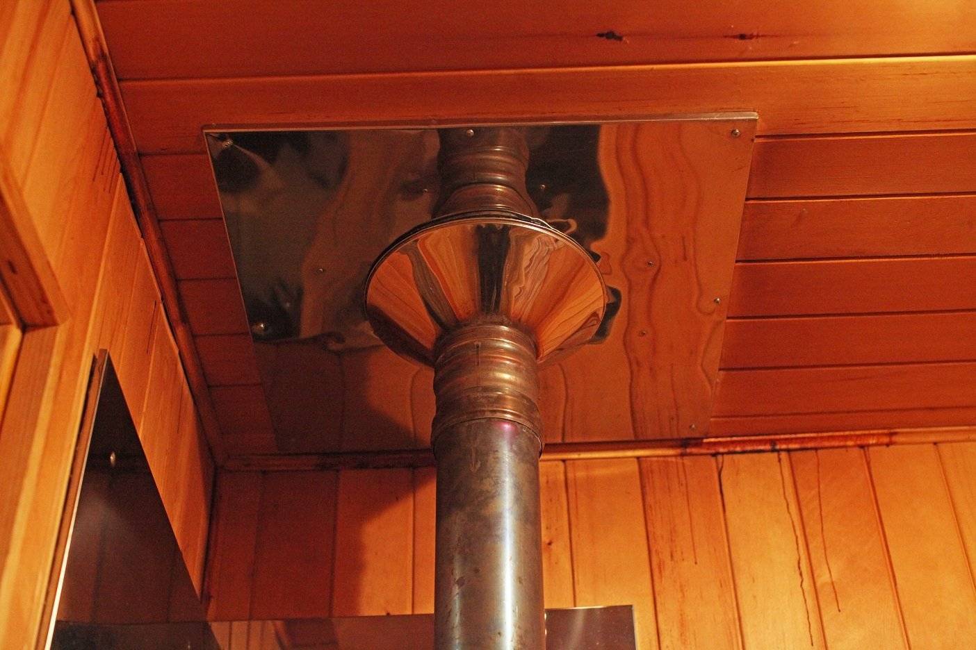 Изоляция трубы в бане: чем обернуть дымоход от возгорания, как сделать в сауне, как изолировать от потолка, чем обложить от печки