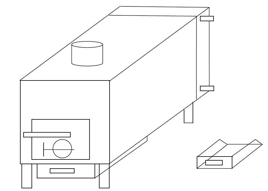 Чертеж печки для гаража на дровах из металла