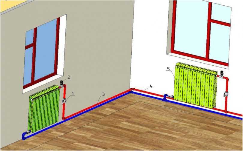 Двухтрубная система отопления для частного дома, 30 фото, схемы