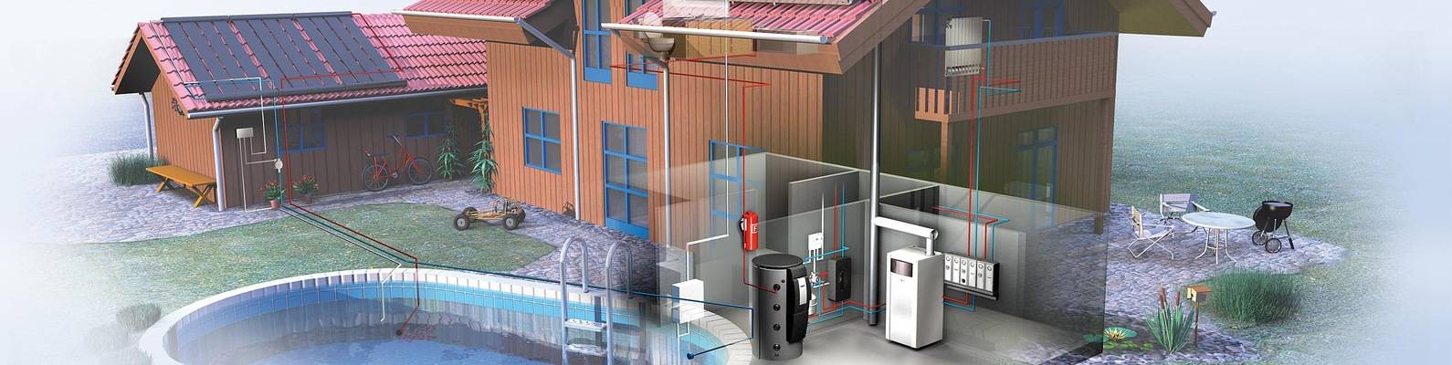 Отопление и водоснабжение частного дома схемы разводки и материалы
