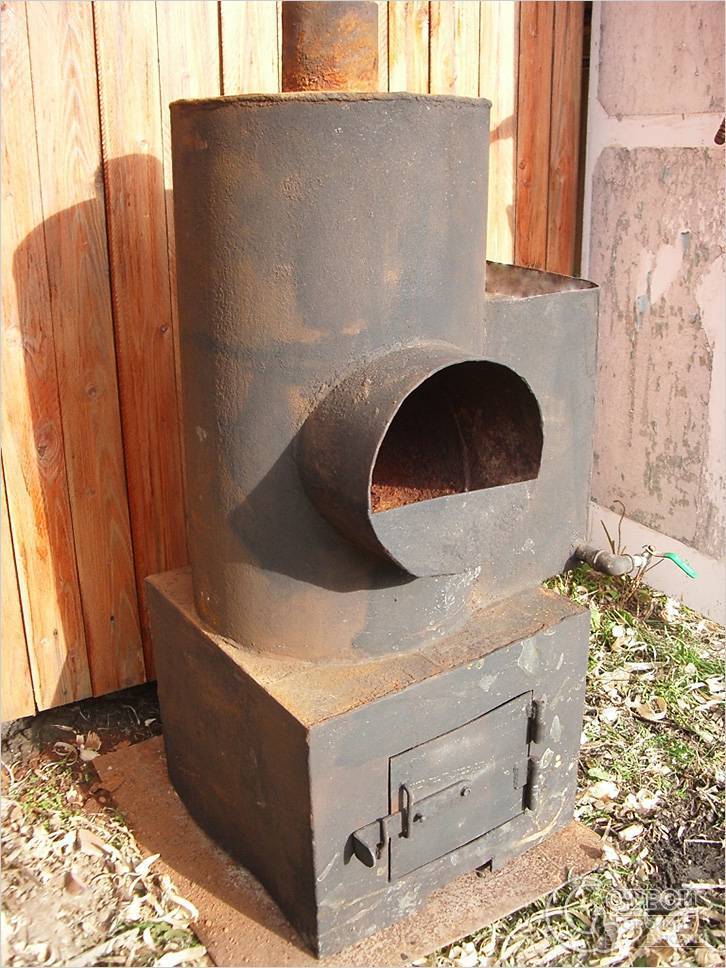 Высокий кпд и быстрый нагрев обеспечит печь для бани из металла, сделанная своими руками