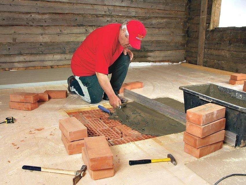 Фундамент под камин в деревянном доме и дымовая труба своими руками: размеры, как связать с полом