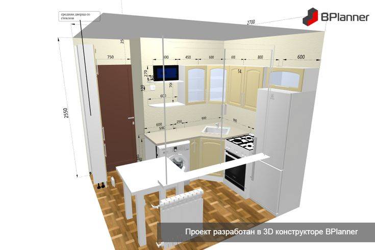 Программа-планировщик кухни в 3d с размерами и расстановкой мебели