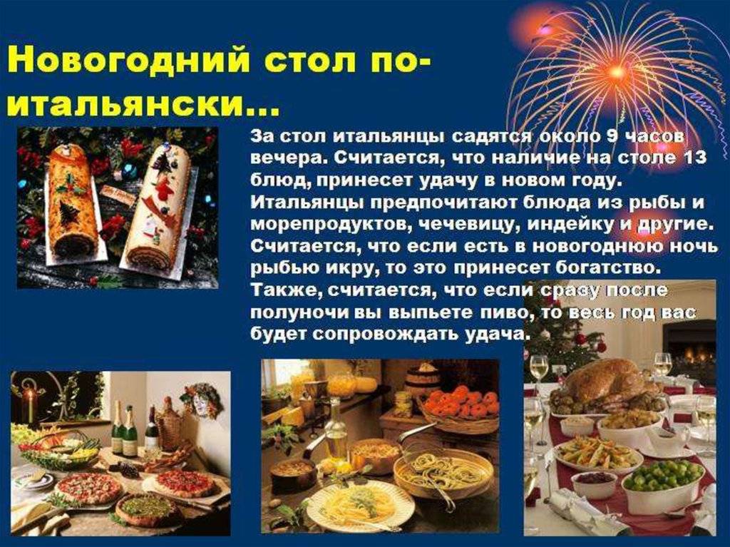 Новогодние блюда разных стран: что едят на праздники