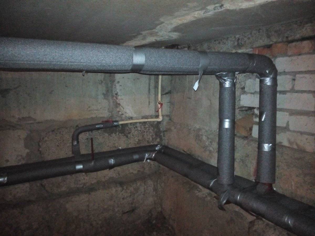 Утепление труб отопления в подвале - виды теплоизоляции