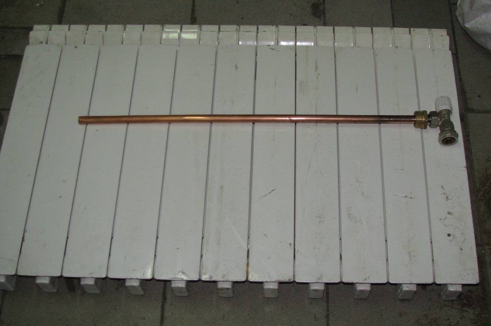 Удлинитель потока (протока) для биметаллического радиатора