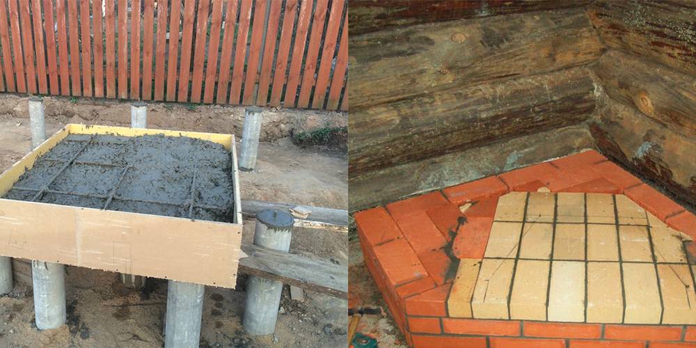 Нормы и нюансы строительства фундамента под печь в деревянном доме с учетом состава грунта и веса будущего строения