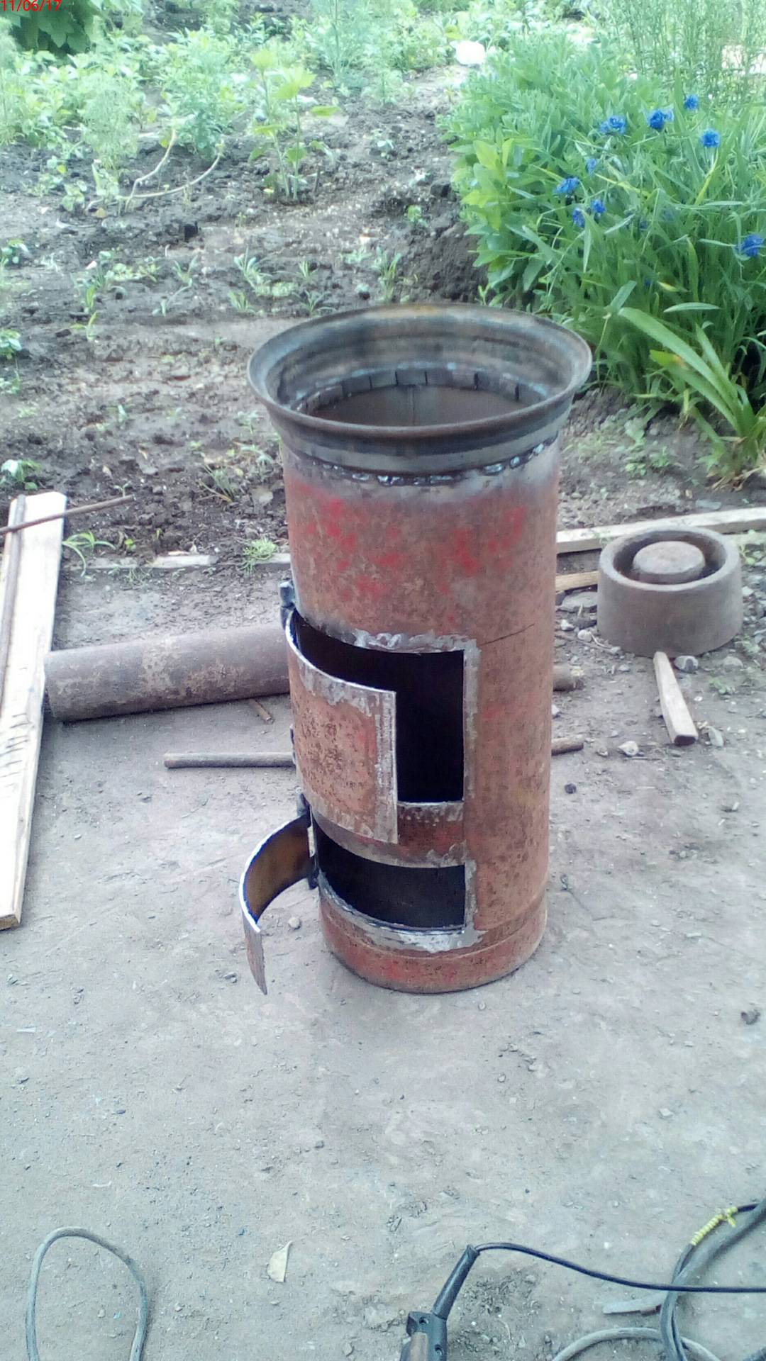 Печь для казана из трубы своими руками